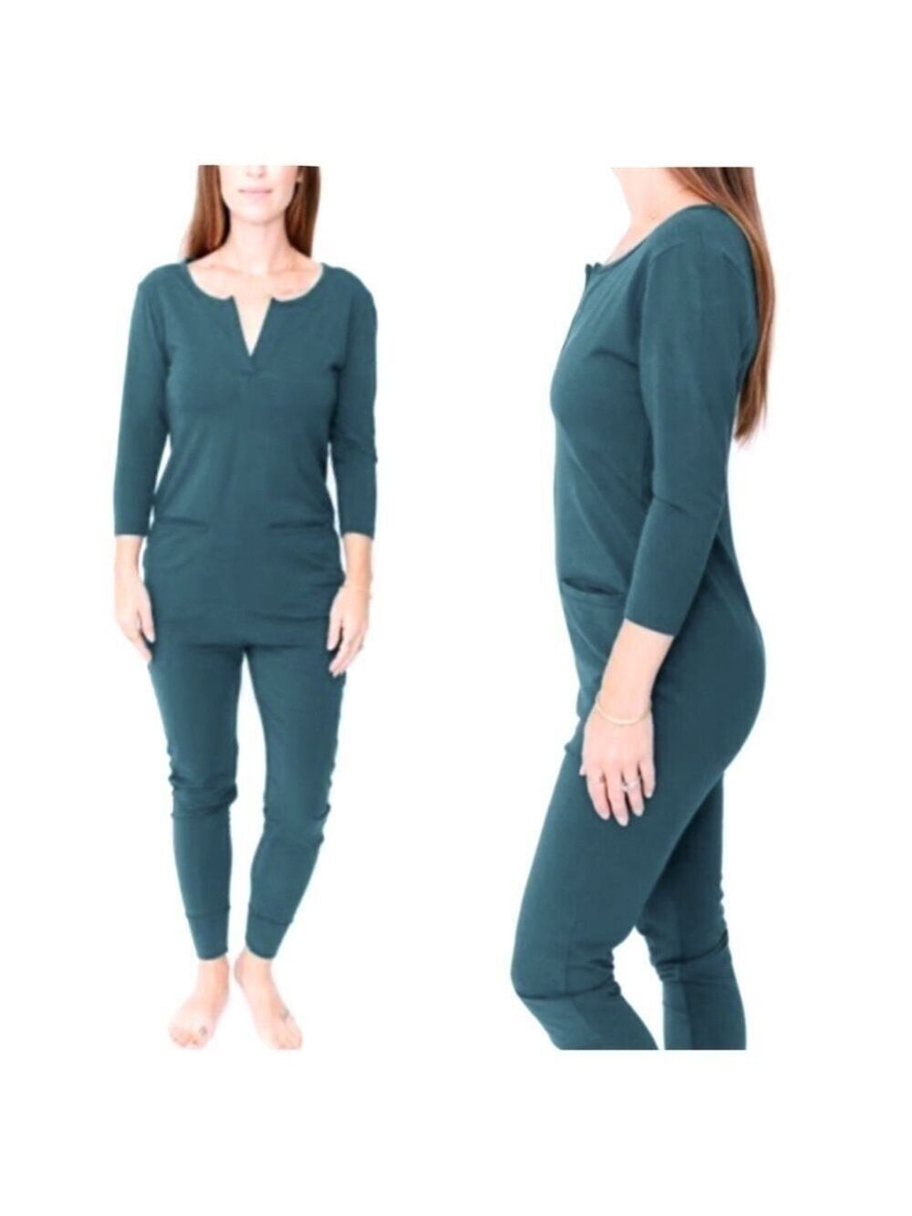 Smash + Tess Monday Romper Turquoise Teal One Piece Jumpsuit Size Small